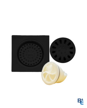 REJILLA 2" Y 3" CON DISEÑO DE 10X10 CM ANTIOLORES NEGRO