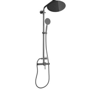 DUCHA MONOMANDO ESQUELETO CON REGADERA RONDE GUN METAL