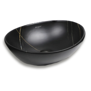 LAVAMANOS VELA NEGRO MARMOLEADO