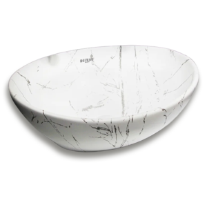 LAVAMANOS VELA BLANCO MARMOLEADO
